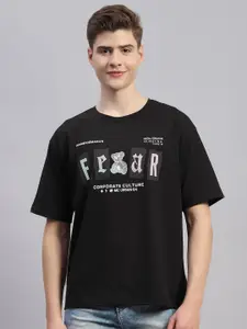 Monte Carlo Round Neck Typography Printed Cotton T-shirt