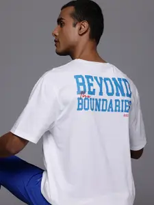 HRX by Hrithik Roshan Men Typography Printed Relaxed Fit Drop-Shoulder Sleeves T-shirt