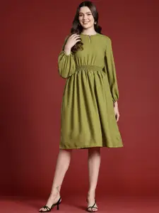 All About You Formals Keyhole Neck Midi A-Line Dress