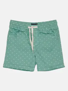 KiddoPanti Girls Printed High-Rise Shorts