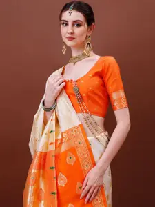 KALINI Woven Design Silk Blend Banarasi Saree