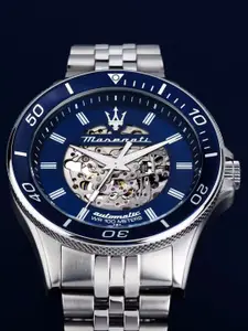 Maserati Men Stainless Steel Bracelet Style Straps Analogue Automatic Motion Powered Watch