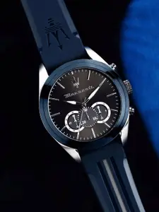 Maserati Men Printed Dial & Bracelet Style Straps Digital Watch R8871612046
