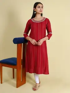 GRANTH FASHION Embroidered Thread Work Kurta