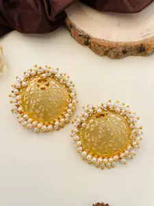ABDESIGNS Gold-Plated Classic Studs Earrings