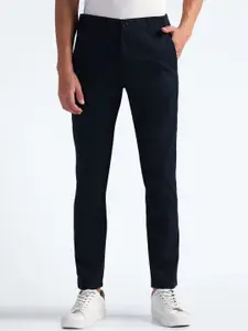 Flying Machine Men Clean Look Dark Shade No Fade Tapered Fit Stretchable Jeans