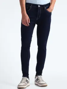 Flying Machine Men Clean LooK No Fade Mid-Rise Dark Shade Skinny Fit Stretchable Jeans