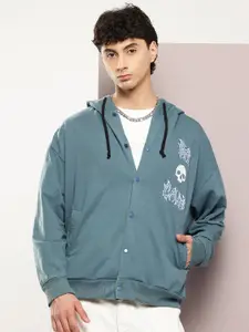 Kook N Keech Printed Hooded Oversized Sweatshirt