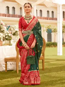 Anouk Woven Design Zari Silk Blend Patola Saree
