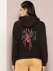 Kook N Keech Marvel Spider-Man Printed Hooded Sweatshirt