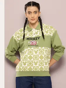 Kook N Keech Disney Mickey Mouse Printed Polo Sweatshirt