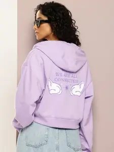 Kook N Keech Disney Typography Printed Hooded Sweatshirt
