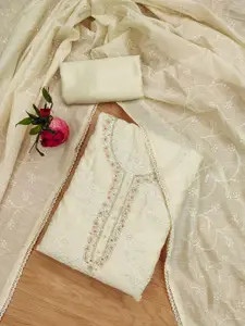 KALINI Ethnic Motifs Embroidered Unstitched Dress Material