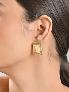 ToniQ Gold-Plated Geometric Studs