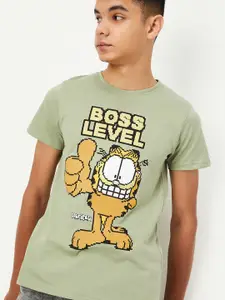 max Boys Graphic Printed Short Sleeves Cotton Casual T-shirt