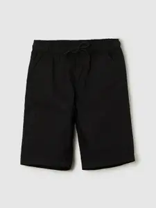 max Boys Solid Pocket Pure Cotton Shorts