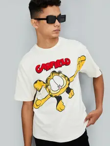 max Boys Printed Drop-Shoulder Sleeves Cotton T-shirt