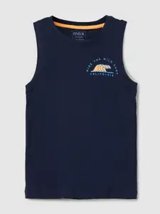 max Boys Sleeveless Cotton Casual T-shirt