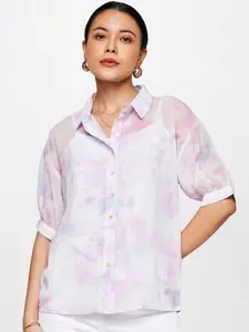 AND Print Shirt Style Top