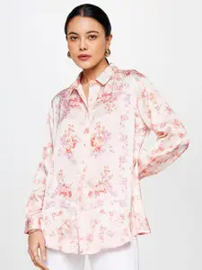 AND Floral Print Shirt Style Top
