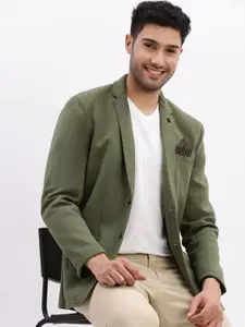 SHOWOFF Notched Lapel Slim Fit Single Breasted Blazer