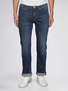 Lee Men Clean Look Dark Shade No Fade Low-Rise Skinny Fit  Cotton Stretchable Jeans