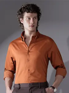 Beyoung Solid Spread Collar Long Sleeves Formal Shirt