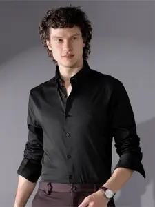 Beyoung Solid Spread Collar Long Sleeves Formal Shirt
