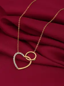 Carlton London 925 Sterling Silver Rose Gold-Plated Necklace