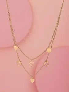 Carlton London 925 Sterling Silver Rose Gold-Plated Layered Necklace