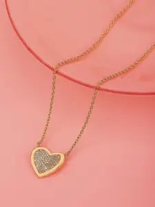 Carlton London 925 Sterling Silver Rose Gold-Plated Necklace