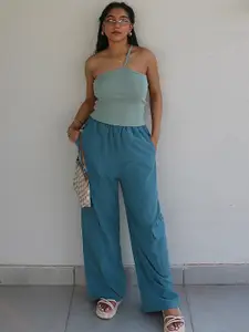 Obleka Ribbed Sleeveless Top And Trouser Co-Ords
