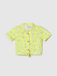 max Infant Girls Floral Printed Pure Cotton Casual Shirt