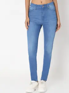 SPYKAR Women Adora Skinny Fit High-Rise Light Fade Clean Look Jeans