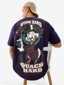 The Souled Store Graphic Printed Drop-Shoulder Sleeves Cotton Oversized T-shirt