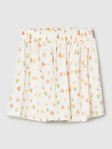 max Girls Printed Flared Mini Skirt