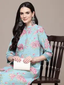 Readiprint Women Pure Cotton Indie Florals Kurta