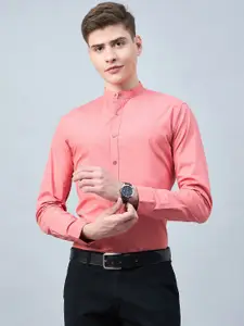 Style Quotient Pink Slim Fit Cotton Formal Shirt