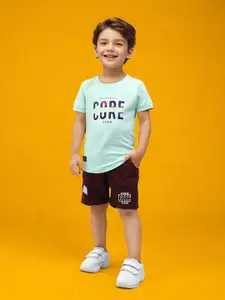 Toonyport Boys Printed Pure Cotton T-shirt With Shorts