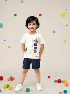 Toonyport Boys Printed Pure Cotton T-shirt With Shorts