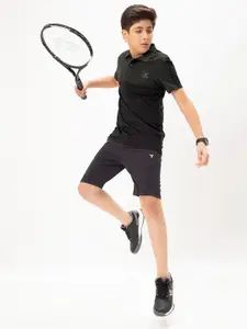 Technosport Boys Summer Vacation Polo Collar UPF50 Slim Fit T-shirt