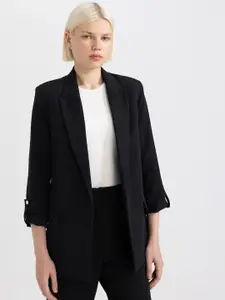 DeFacto Peaked Lapel Collar Open Front Blazer