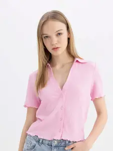 DeFacto Spread Collar Casual Shirt