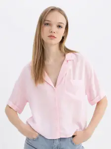 DeFacto Cuban Collar Casual Shirt
