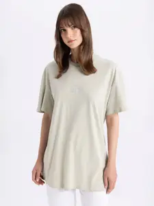 DeFacto Drop Shoulder Sleeves Pure Cotton T-Shirt