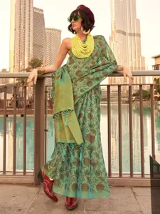 Mitera Floral Zari Tissue Designer Banarasi Saree
