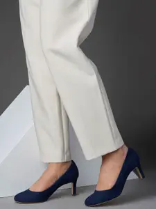 Oroh Suede Slim Heel Solid Pumps