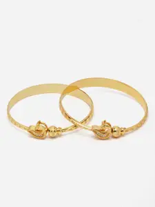 Anouk Set Of 2 Gold-Plated Cubic Zirconia Studded Bangles
