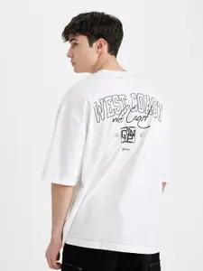 DeFacto Typography Printed Pure Cotton T-shirt