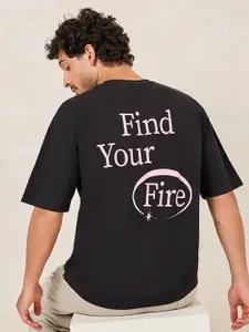 Styli Printed Oversized Cotton Rich T-shirt